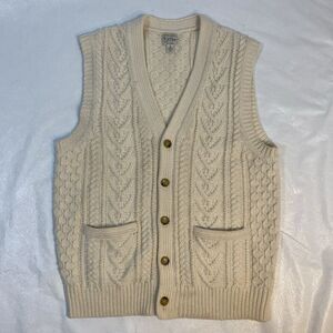 J Crew Mens sz L Rugged Merino Wool Blend Sweater Vest